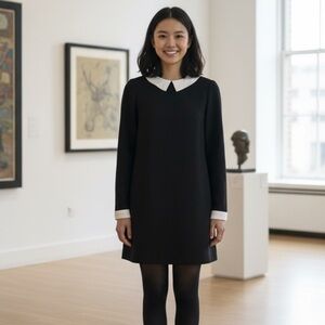 Birds of North America Sz 4 Skimmer Wednesday Adams Black Preppy Dress